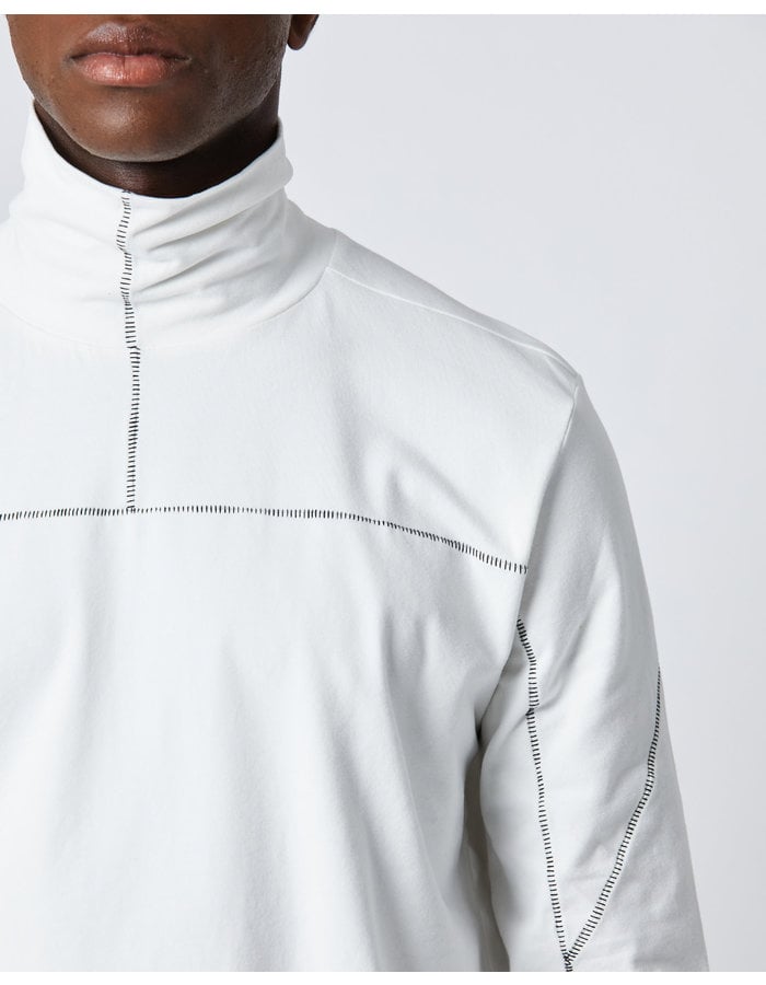 THOM KROM STRETCH COTTON GLOVED TURTLENECK - OFF WHITE