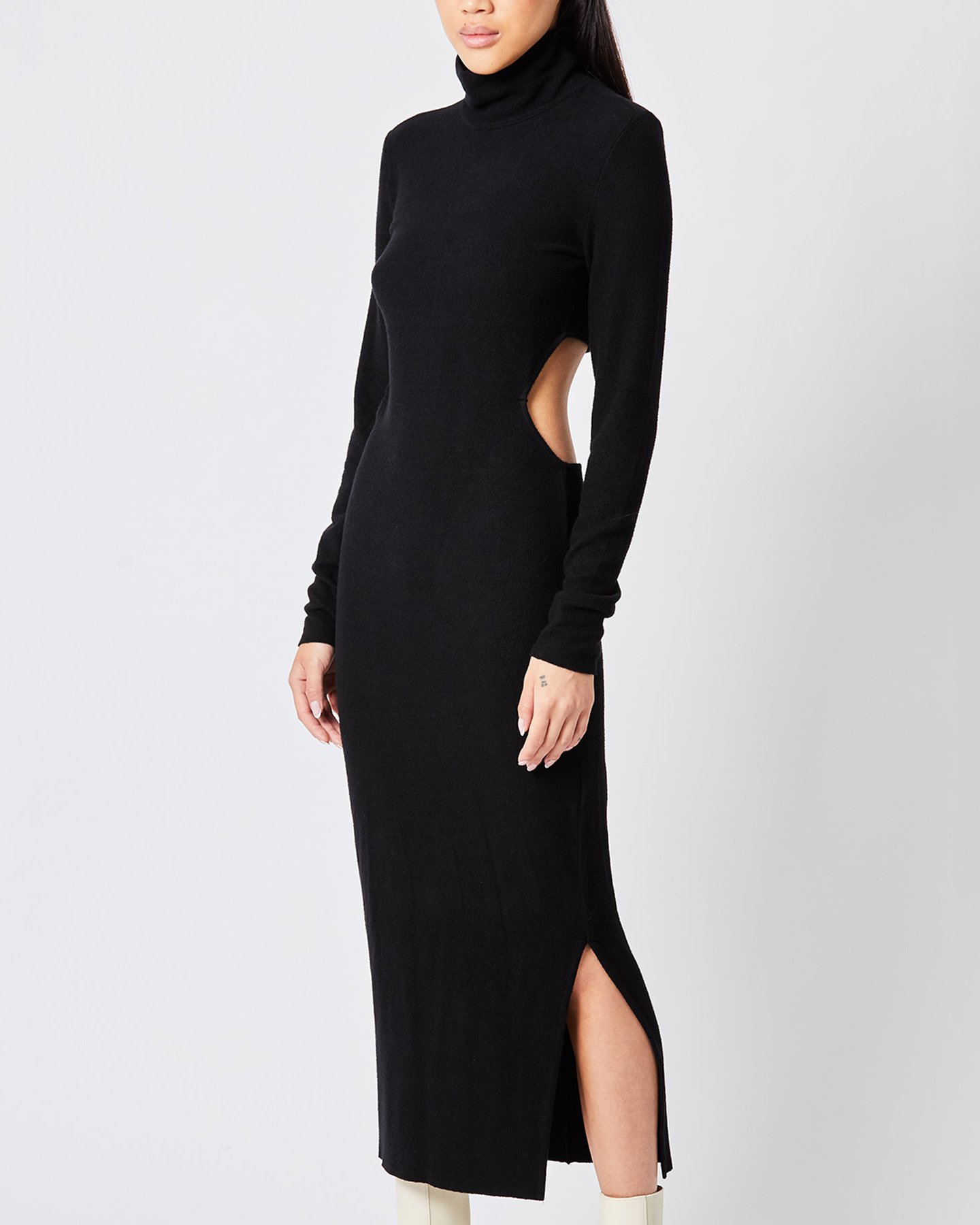 Long-Sleeve Turtleneck Dress