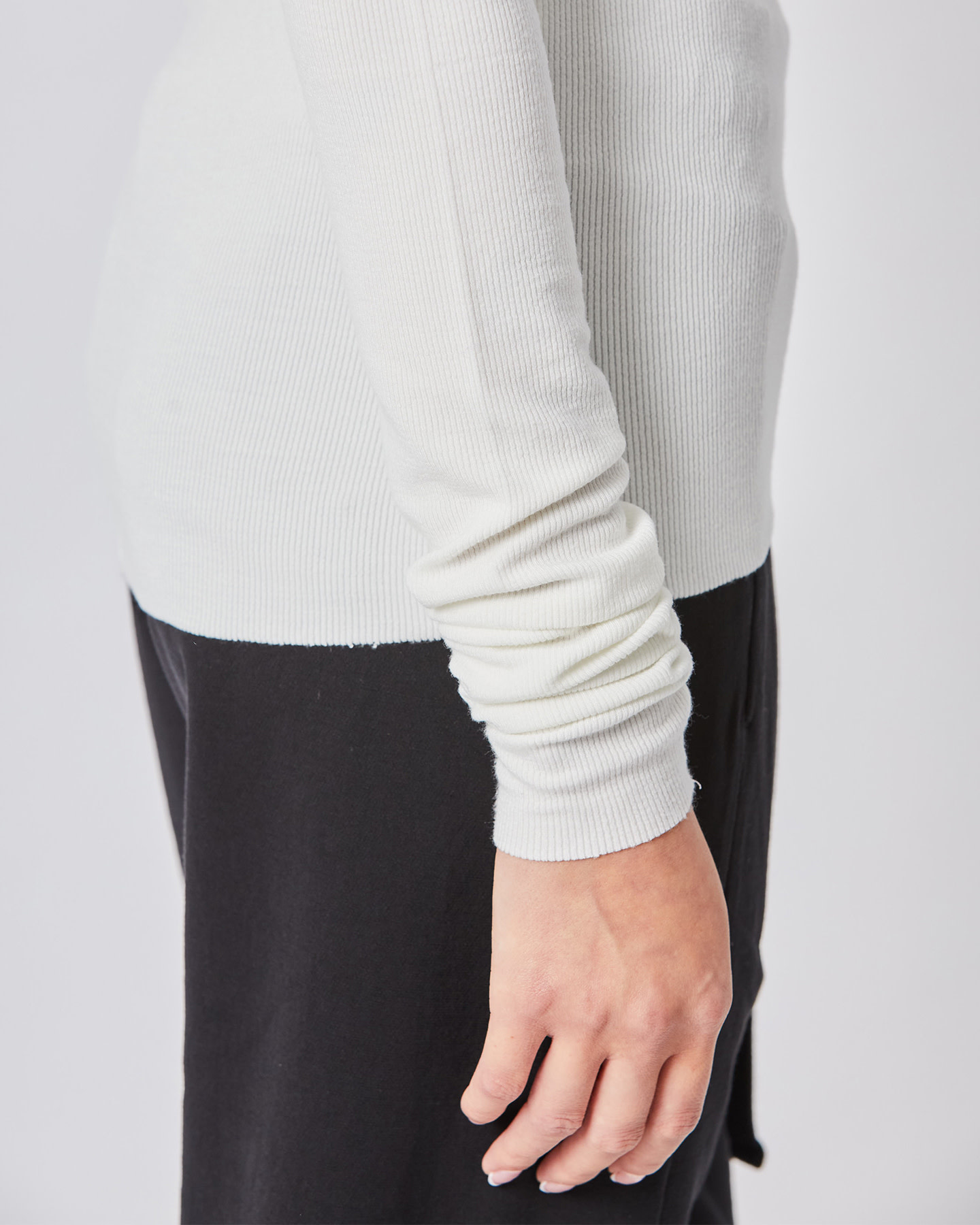 RIBBED MODAL FITTED LONGSLEEVE W
