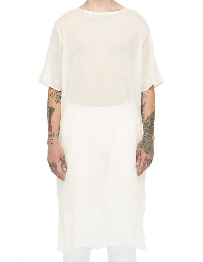 DAVIDS ROAD WASHED COTTON GAUZE KAFTAN T-SHIRT - SAND