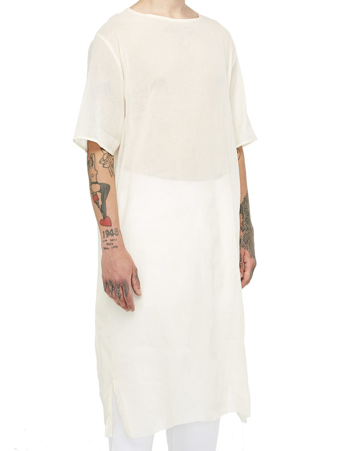 DAVIDS ROAD WASHED COTTON GAUZE KAFTAN T-SHIRT - SAND