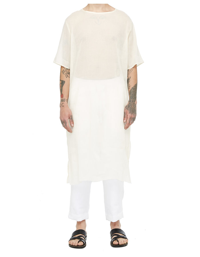 DAVIDS ROAD WASHED COTTON GAUZE KAFTAN T-SHIRT - SAND