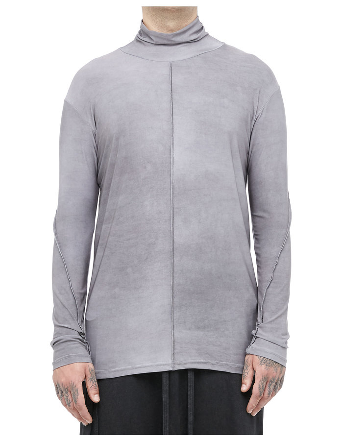 LA HAINE INSIDE US WASHED GREY VISCOSE TURTLENECK