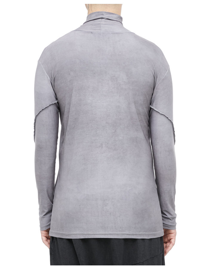 LA HAINE INSIDE US WASHED GREY VISCOSE TURTLENECK