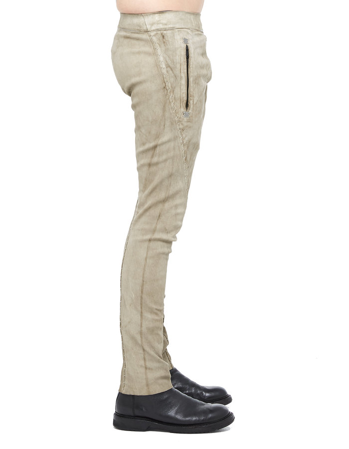 ISAAC SELLAM EXPERIENCE SOUSMARIN STRETCH LEATHER PANTS - NATURAL