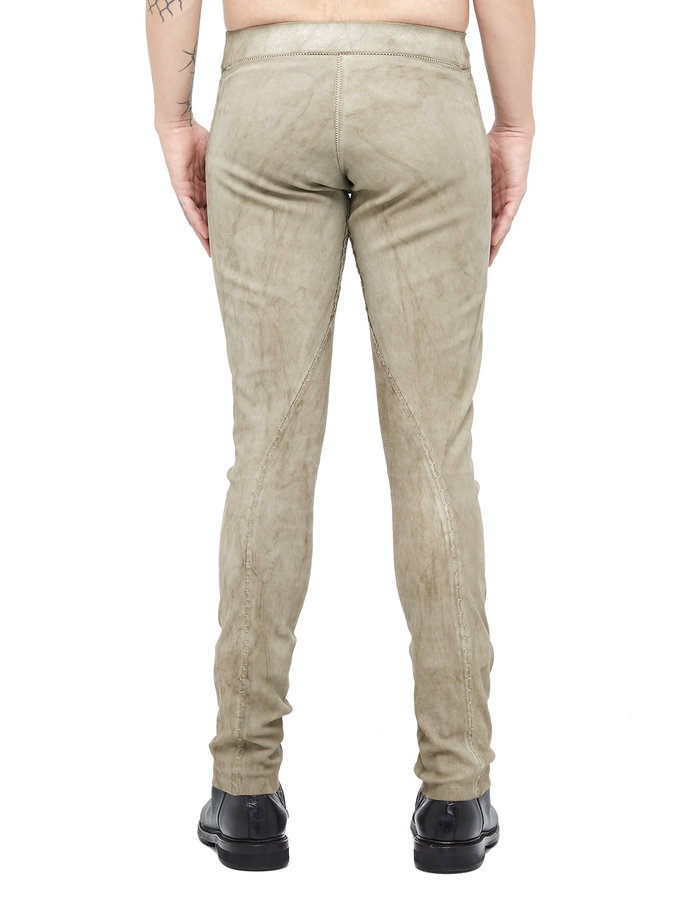 ISAAC SELLAM EXPERIENCE SOUSMARIN STRETCH LEATHER PANTS - NATURAL