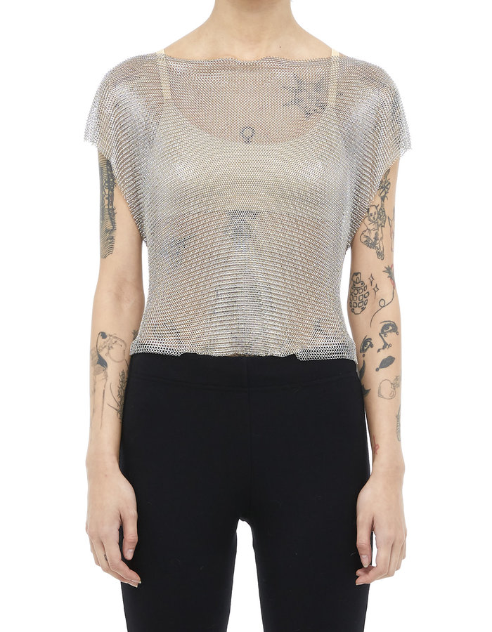 SHOP UNTITLED PRIVATE LABEL CHAIN MAIL CROP TOP