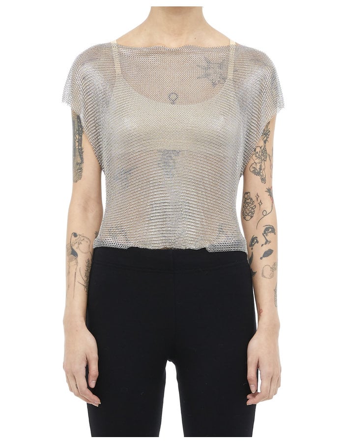 SHOP UNTITLED PRIVATE LABEL CHAIN MAIL CROP TOP