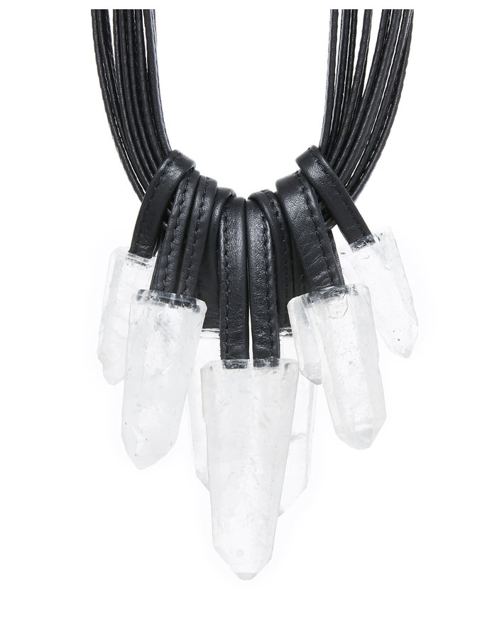 MONIES LAYERED MOUNTAIN CRYSTAL NECKLACE