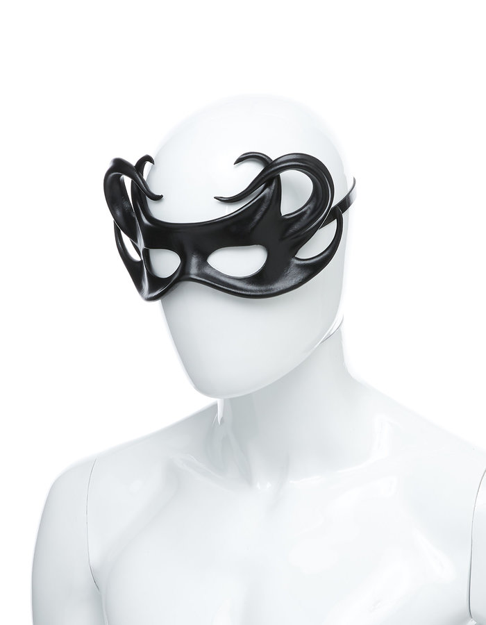 CECILIO LEATHER DESIGNS FLAMES EYE MASK