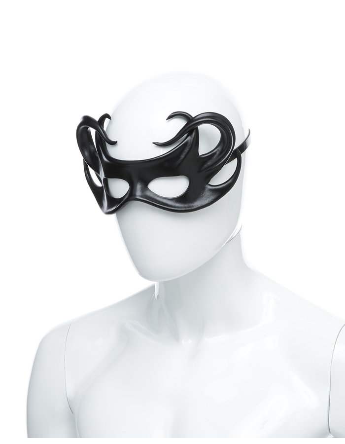 CECILIO LEATHER DESIGNS FLAMES EYE MASK