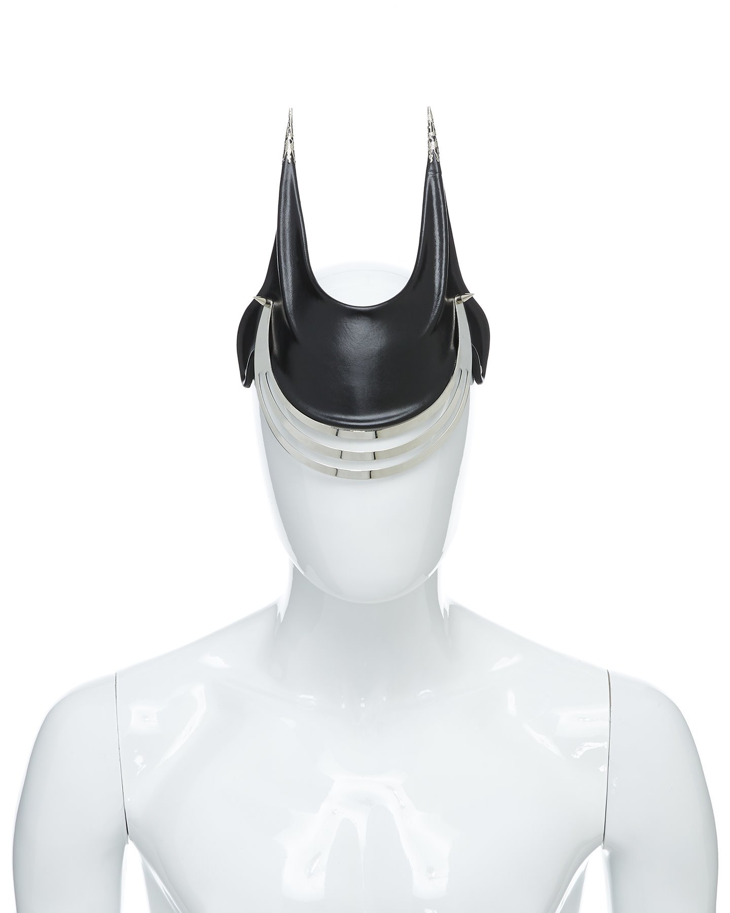 GRID FACE MASK 3 SLITS - BLACK/SILVER