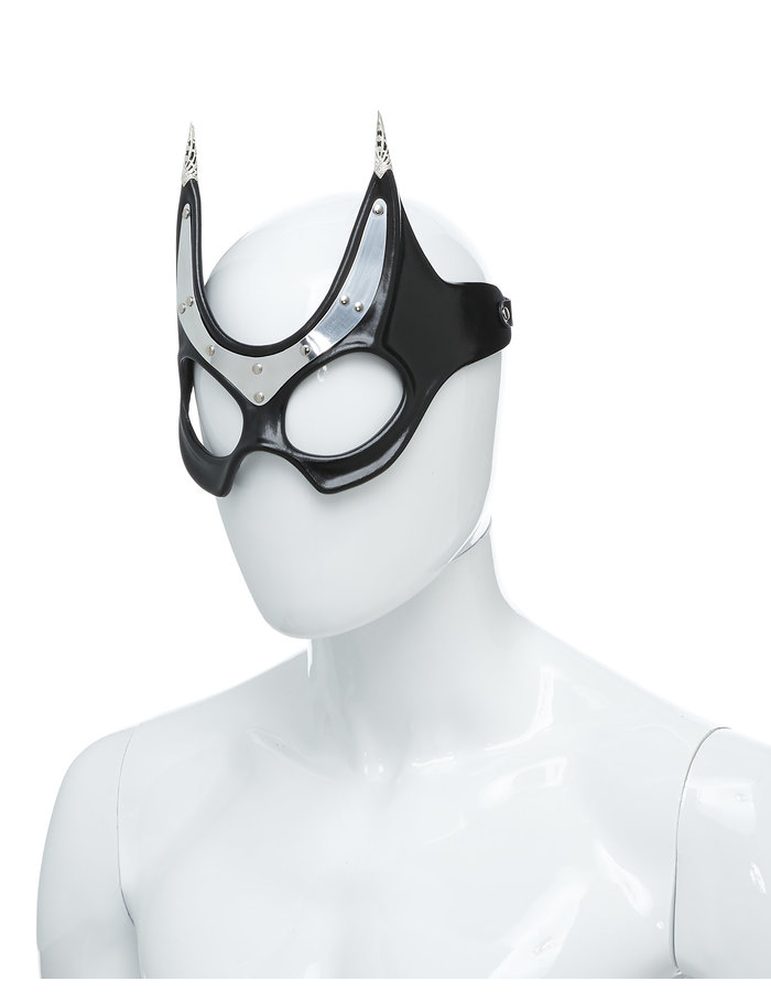 CECILIO LEATHER DESIGNS BASTET METAL AND LEATHER EYEMASK