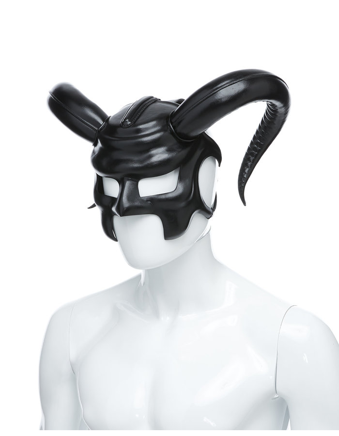 CECILIO LEATHER DESIGNS FULL FACE HORNS MASK