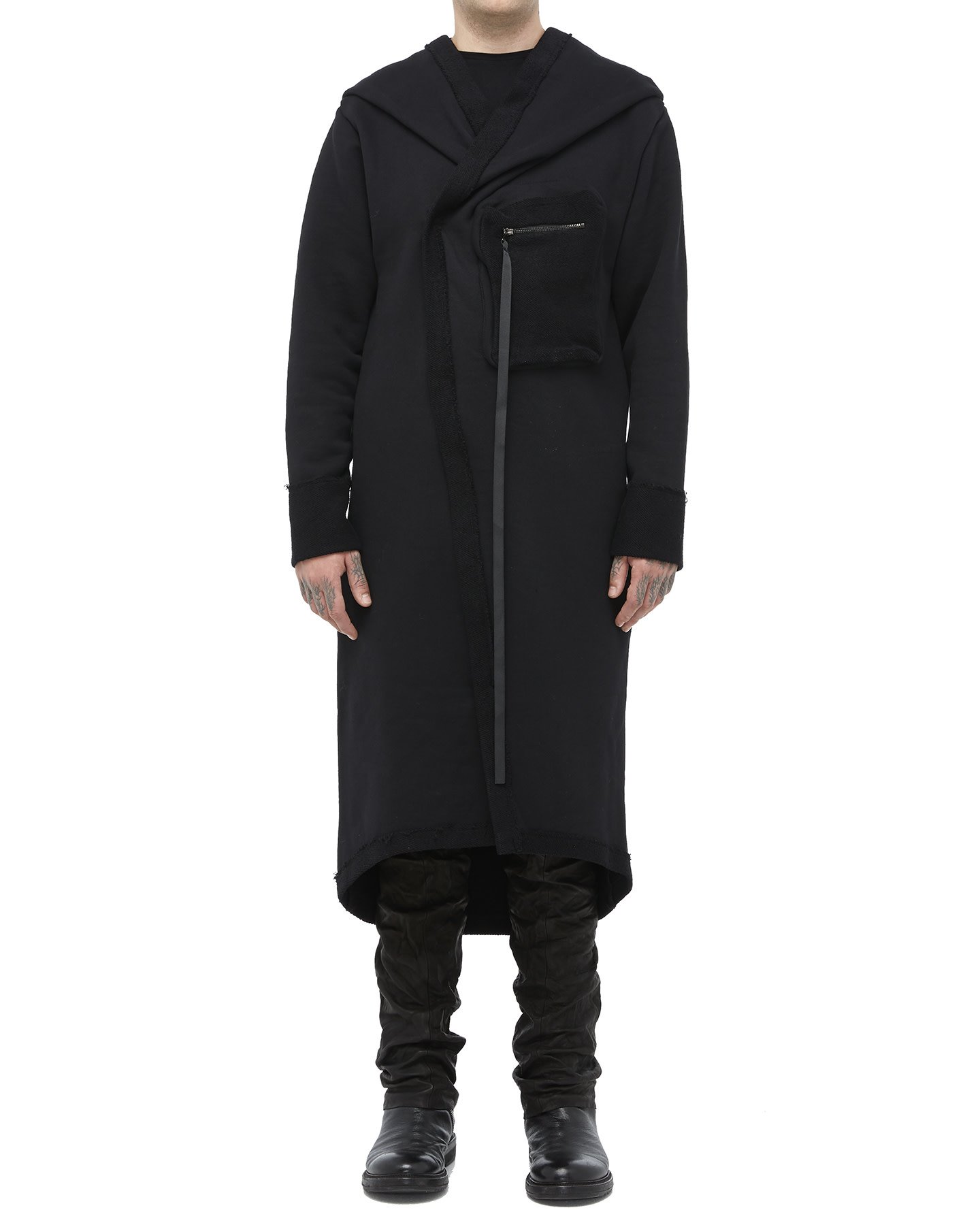 OVERSIZED HOOD LONG ZIP FRONT HOODIE - Shop Untitled NYC