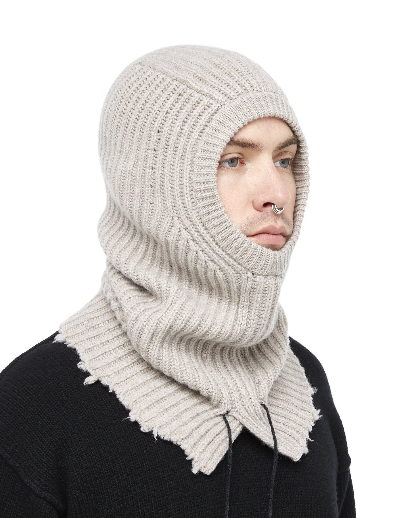 mylan Eco Cashmere Knit Hood | Pearl - 帽子