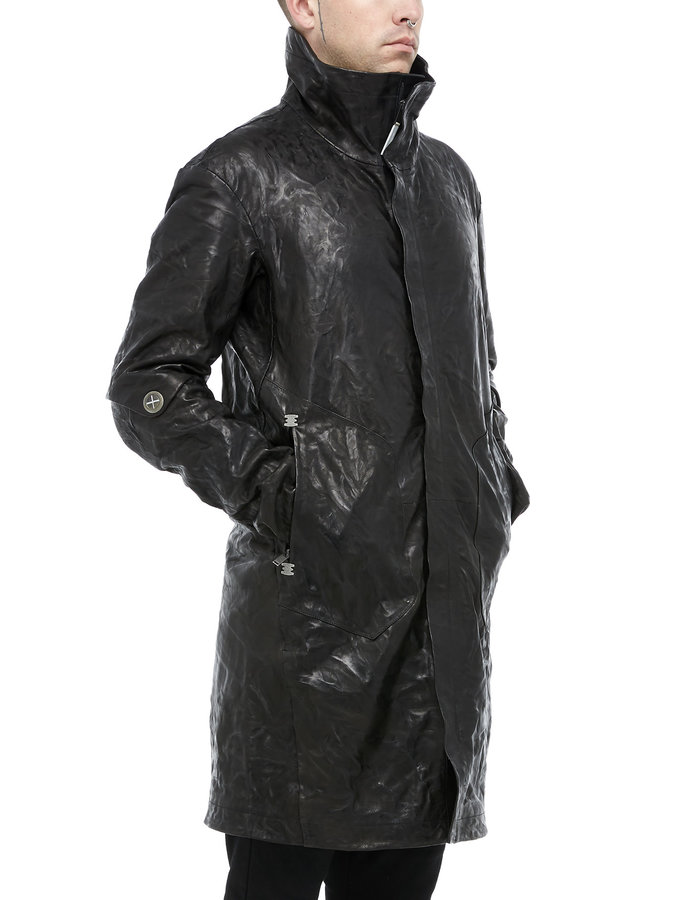 ISAAC SELLAM EXPERIENCE PERTINENT LAMBSKIN 3/4 LEATHER JACKET