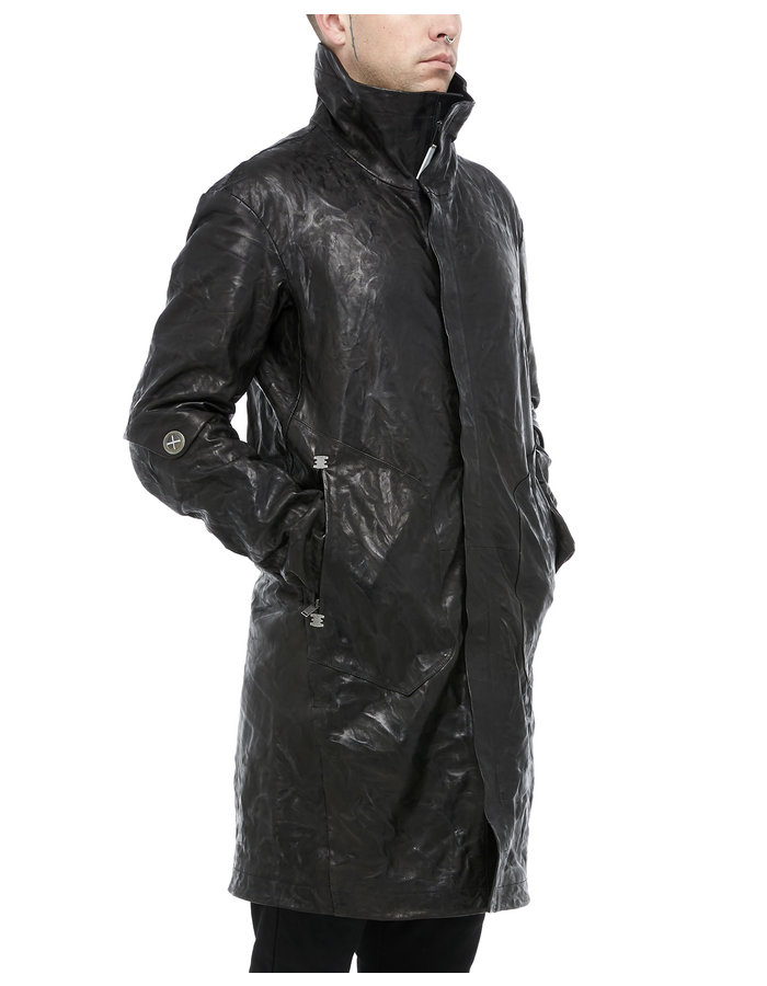 ISAAC SELLAM EXPERIENCE PERTINENT LAMBSKIN 3/4 LEATHER JACKET