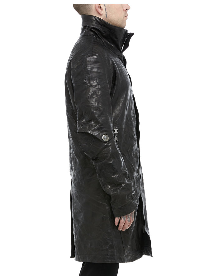 ISAAC SELLAM EXPERIENCE PERTINENT LAMBSKIN 3/4 LEATHER JACKET