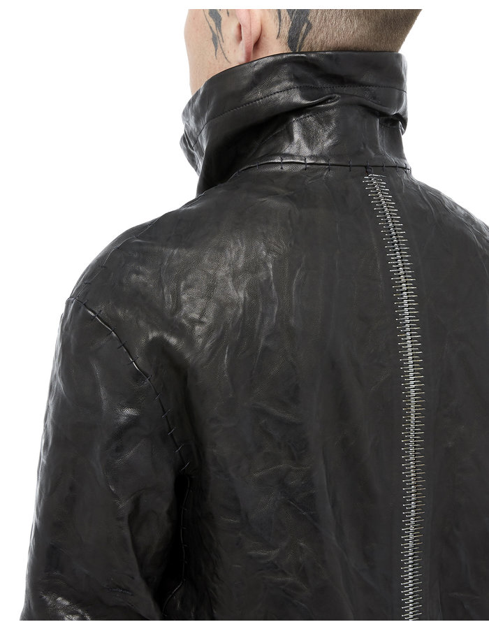 ISAAC SELLAM EXPERIENCE PERTINENT LAMBSKIN 3/4 LEATHER JACKET