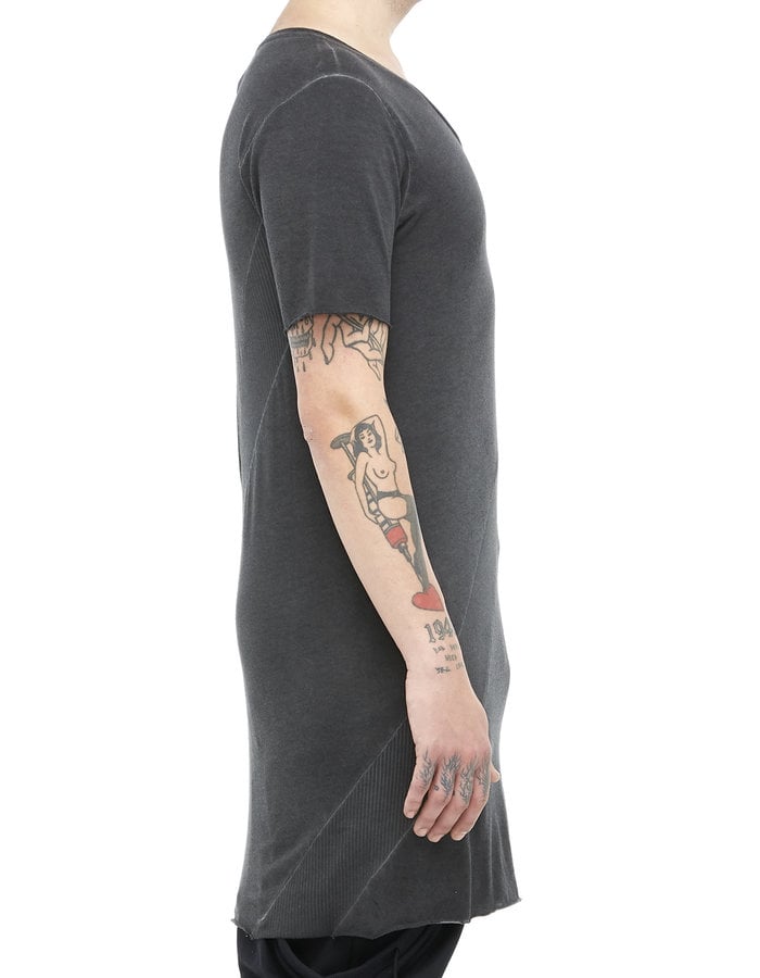 ARMY OF ME SPIRAL RIB PANEL T-SHIRT 37 - ANTHRACITE