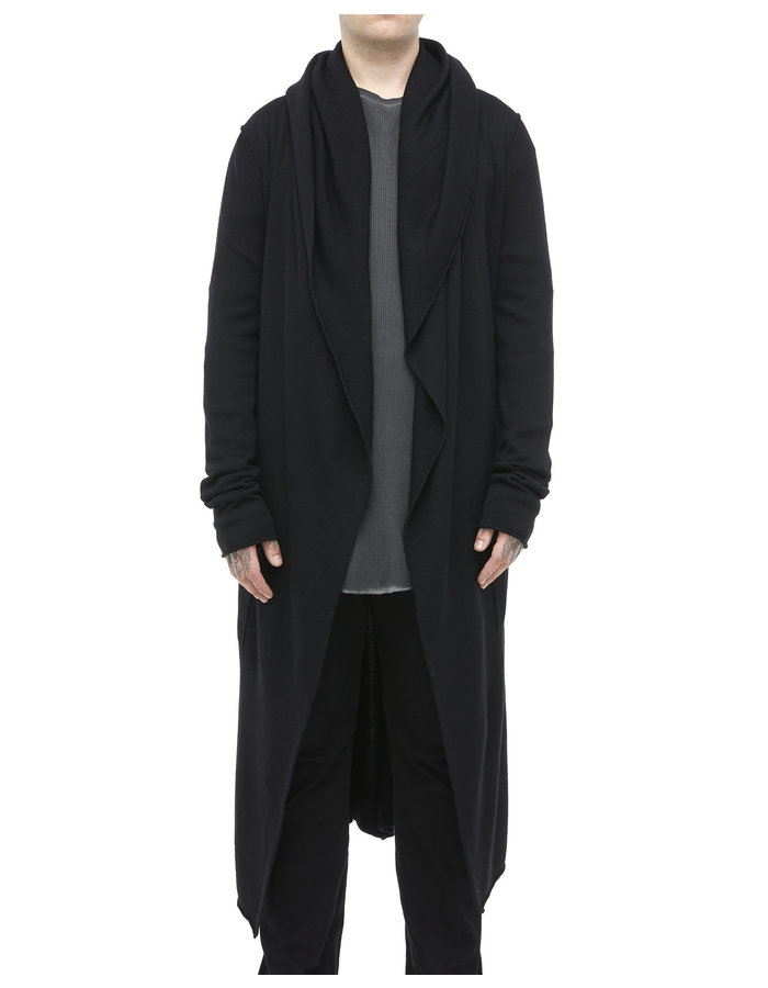 LARS ANDERSON KNIT MERINO HOODED LONG CARDIGAN