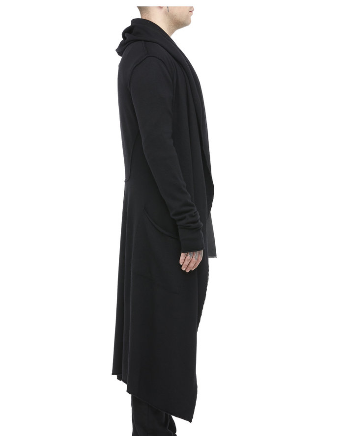 LARS ANDERSON KNIT MERINO HOODED LONG CARDIGAN