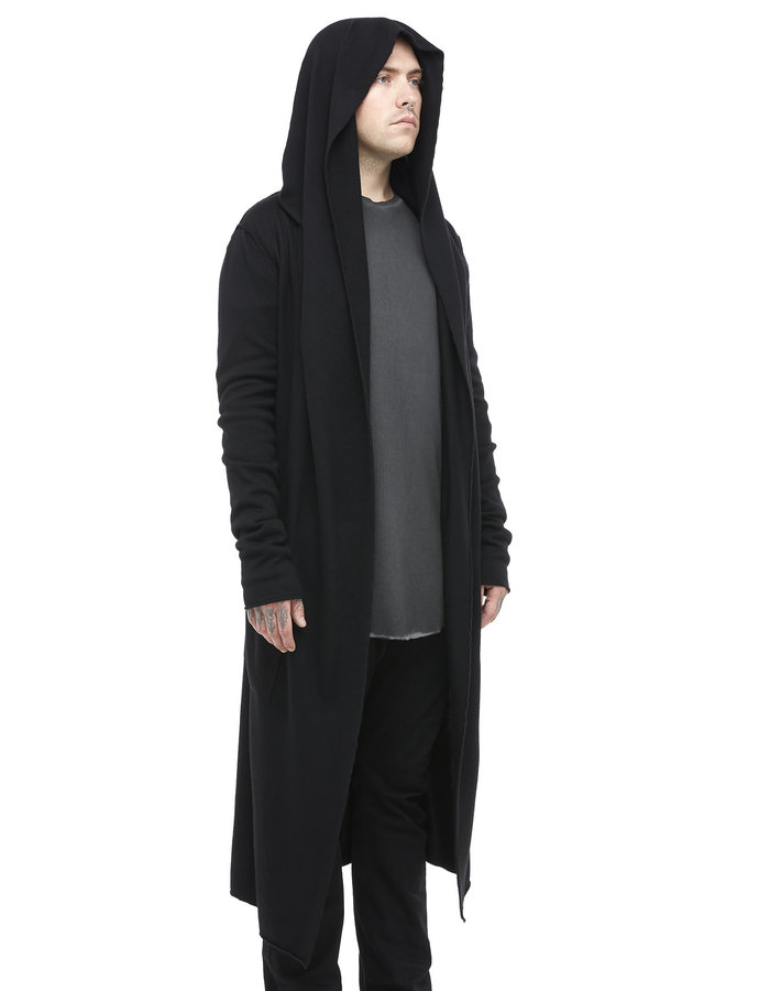 LARS ANDERSON KNIT MERINO HOODED LONG CARDIGAN