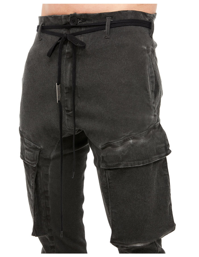 ARMY OF ME SLIM FIT COTTON CARGO TROUSERS 71 - ANTHRACITE
