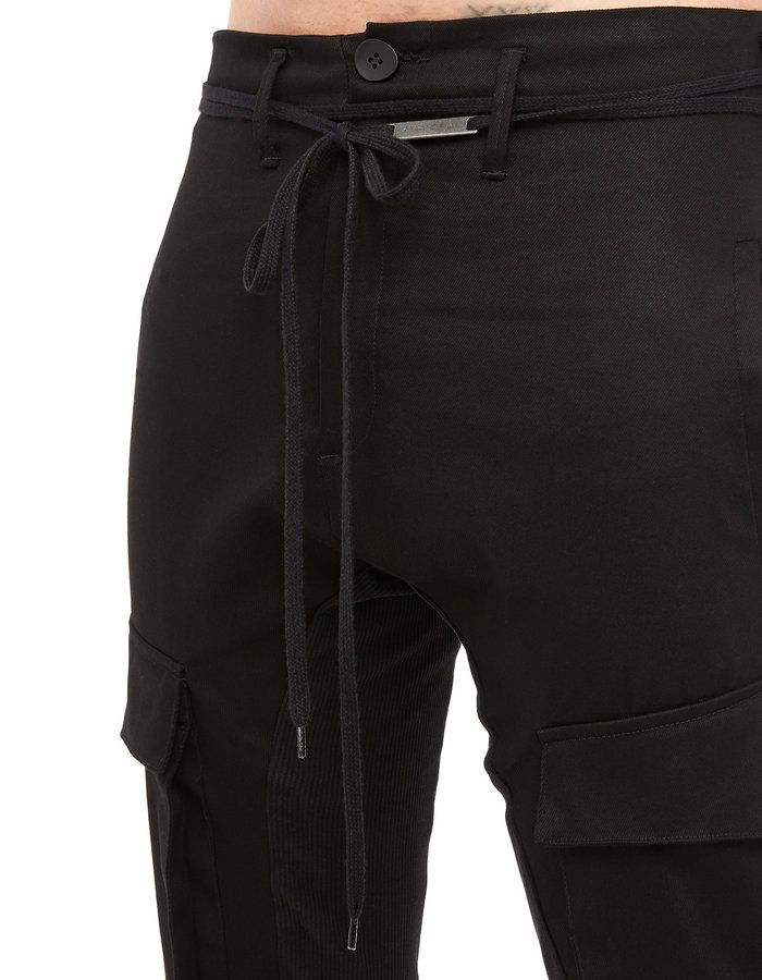 ARMY OF ME SLIM FIT COTTON CARGO TROUSERS 71 - BLACK