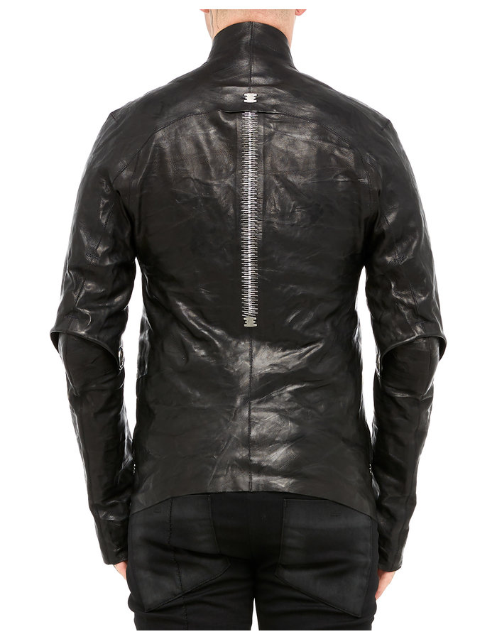 ISAAC SELLAM EXPERIENCE CANONIQUE HAMMERED LAMBSKIN MOCKNECK JACKET