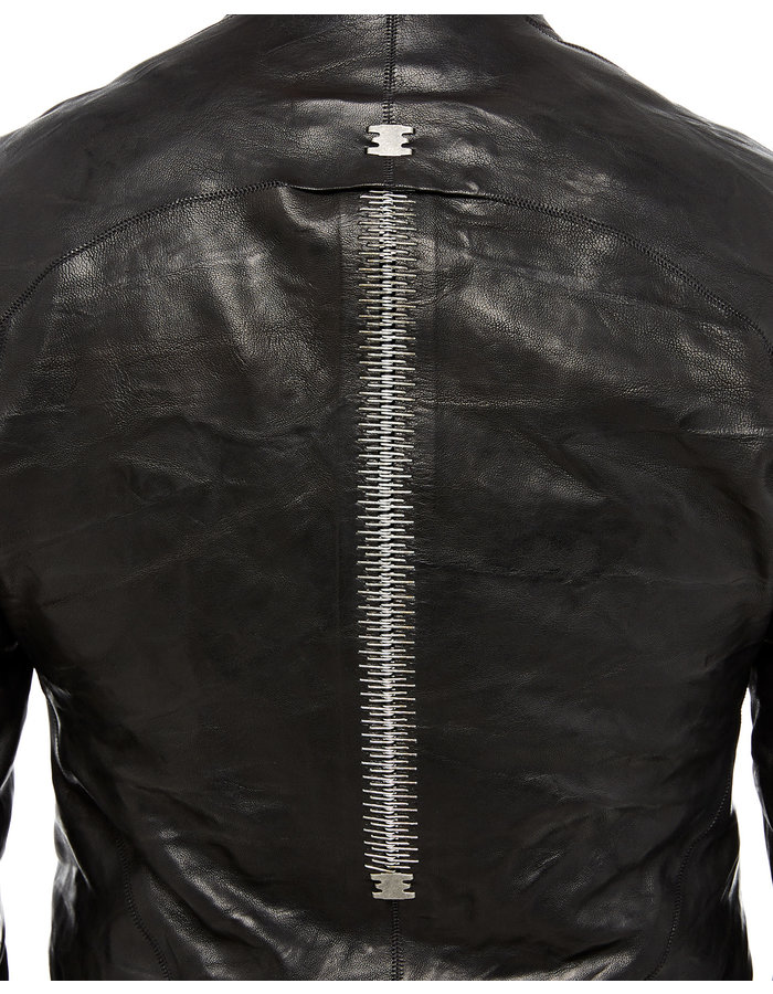 ISAAC SELLAM EXPERIENCE CANONIQUE HAMMERED LAMBSKIN MOCKNECK JACKET