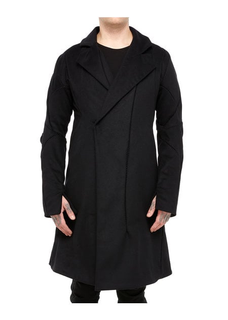 LEON EMANUEL BLANCK DISTORTION OFFICER COAT - BRUSHED CASHMERE