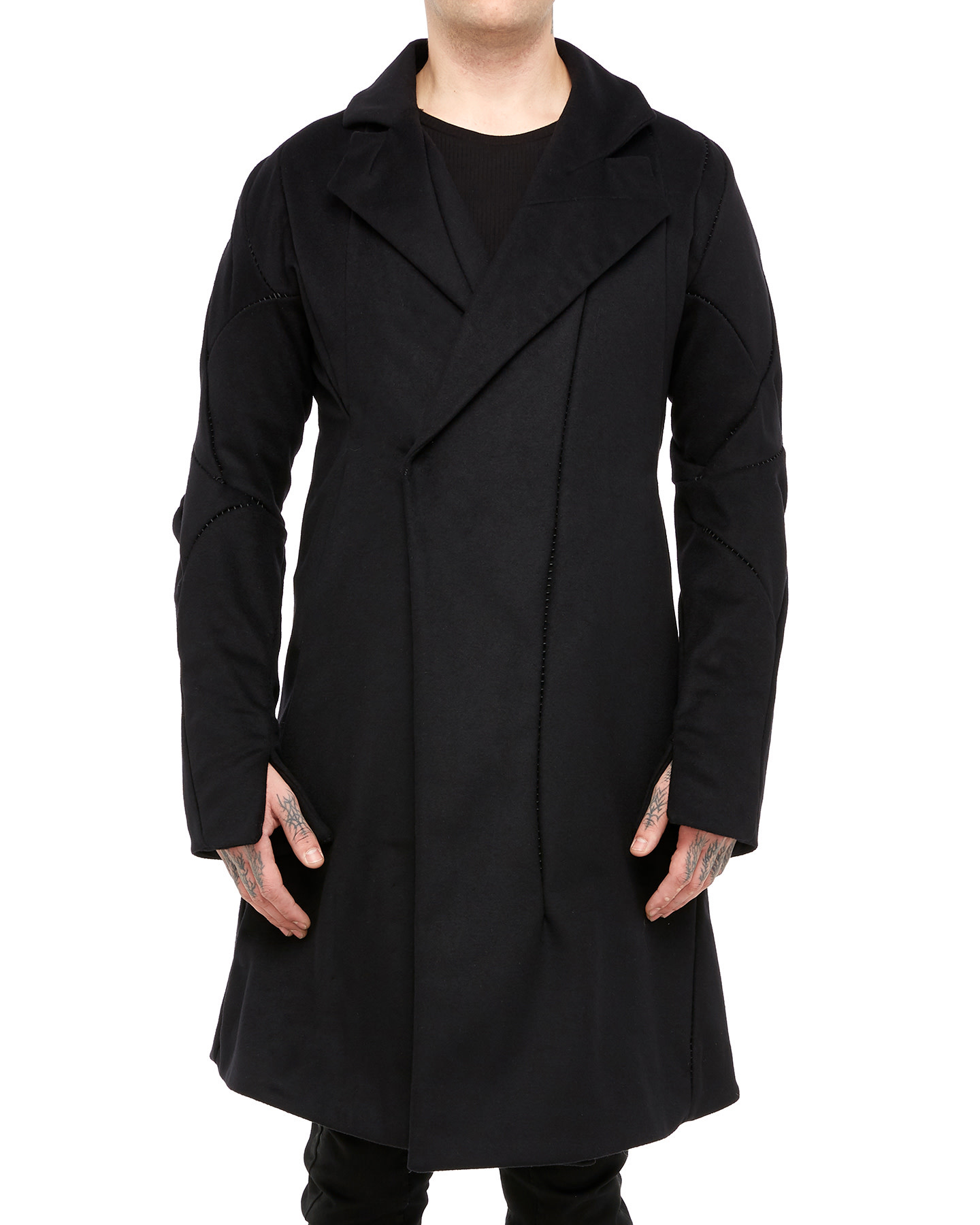 DISTORTION OFFICER COAT - BRUSHED CASHMERE