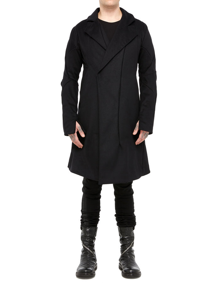 LEON EMANUEL BLANCK DISTORTION OFFICER COAT - BRUSHED CASHMERE