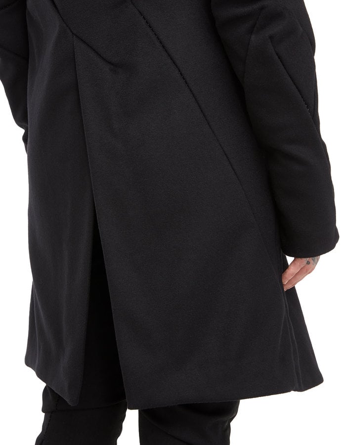 LEON EMANUEL BLANCK DISTORTION OFFICER COAT - BRUSHED CASHMERE