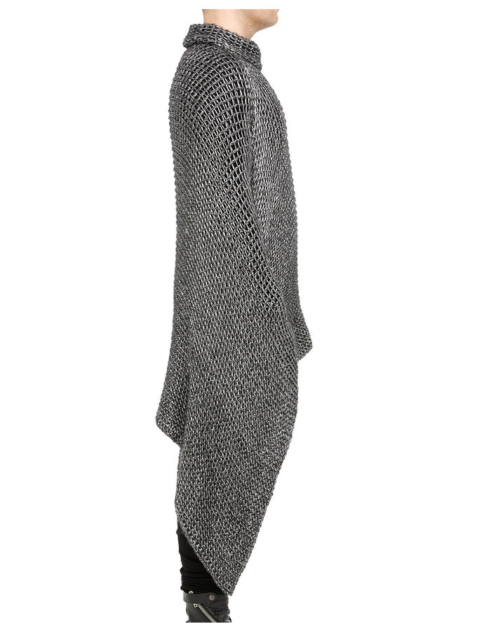 DAVIDS ROAD METALLIC KNIT LONG PONCHO