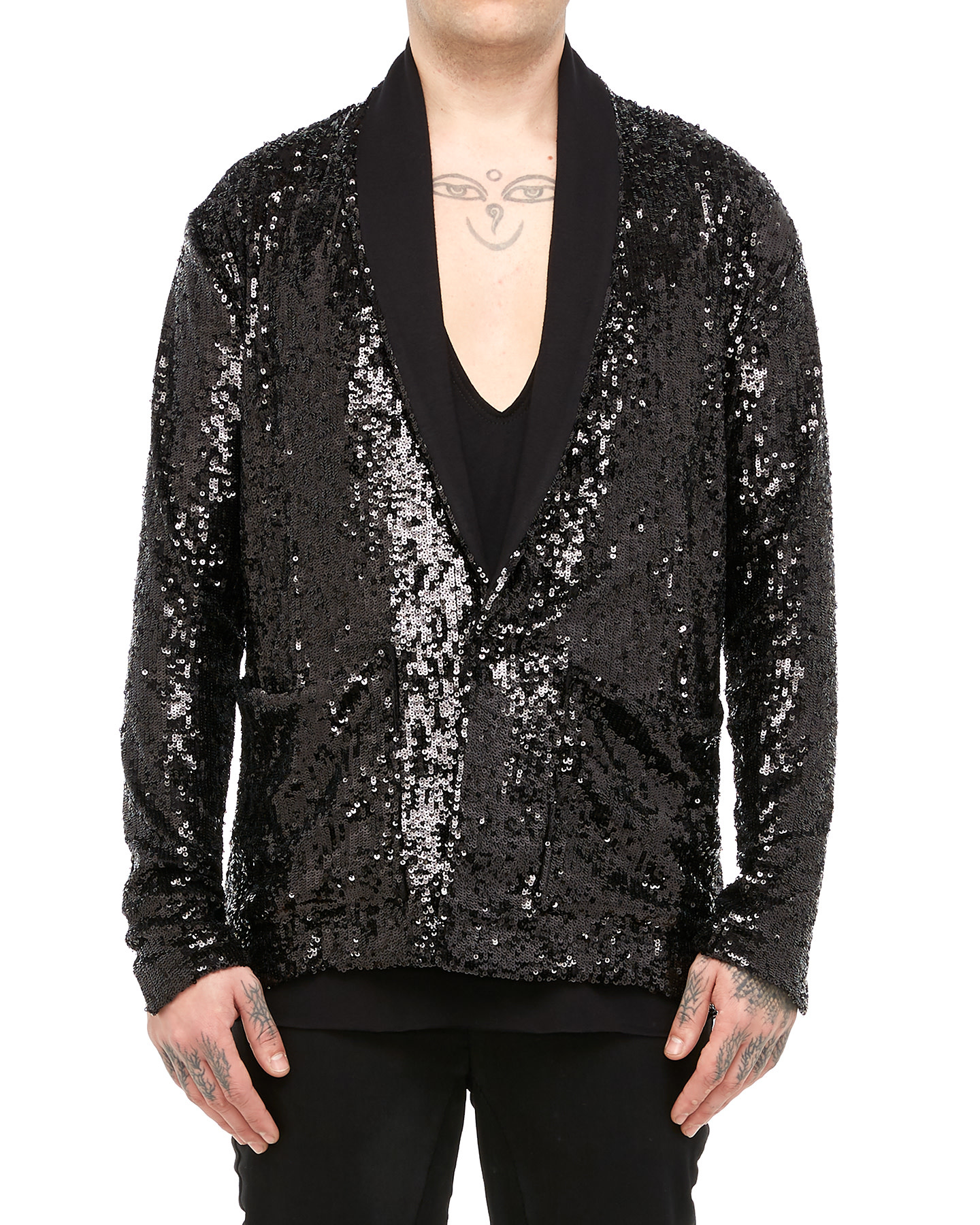 Men's Red Sequin All Over Blazer