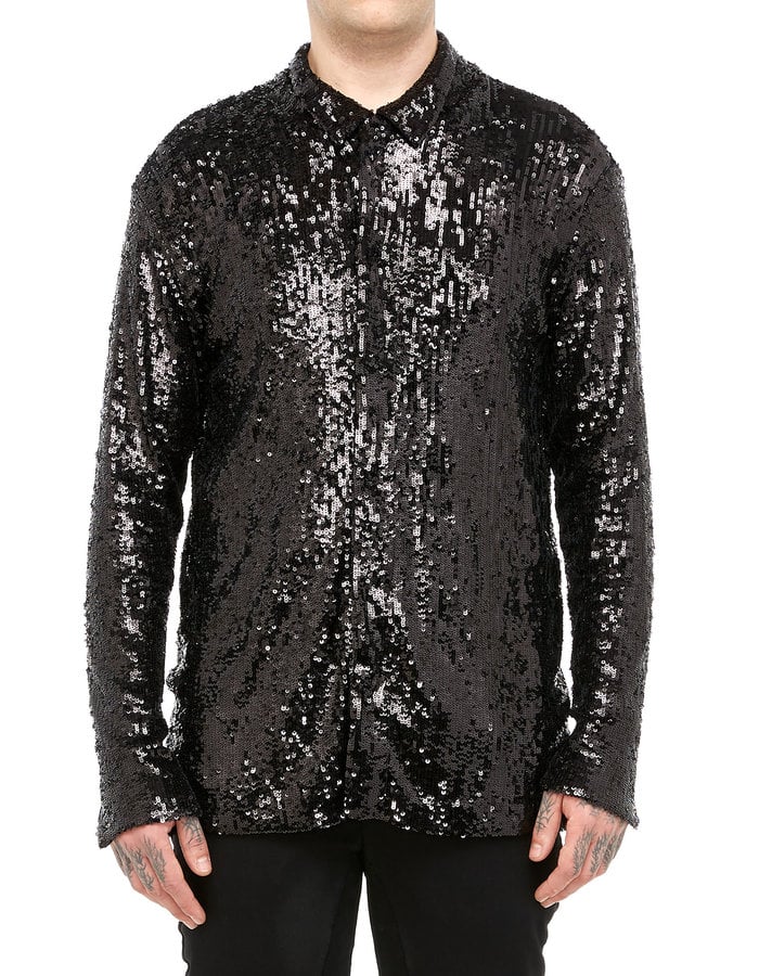 DAVIDS ROAD SEQUIN BUTTON DOWN SHIRT