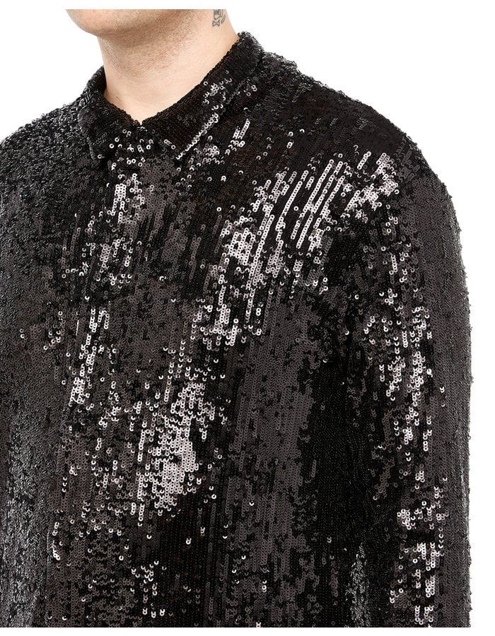 DAVIDS ROAD SEQUIN BUTTON DOWN SHIRT