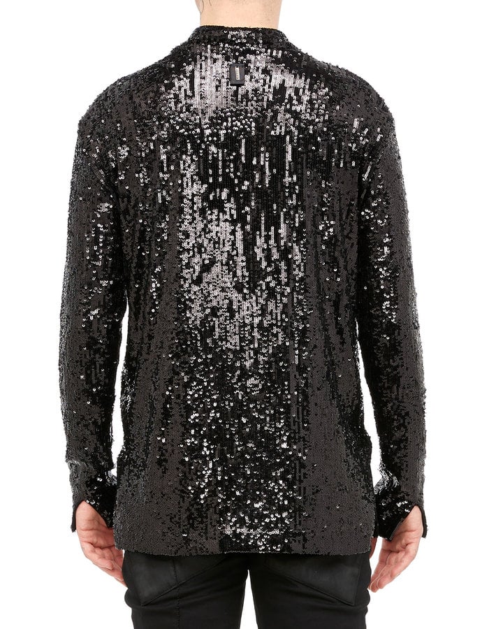 DAVIDS ROAD SEQUIN BUTTON DOWN SHIRT