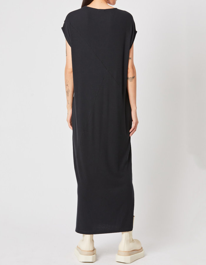 THOM KROM RIBBED V-NECK TUNIC DRESS