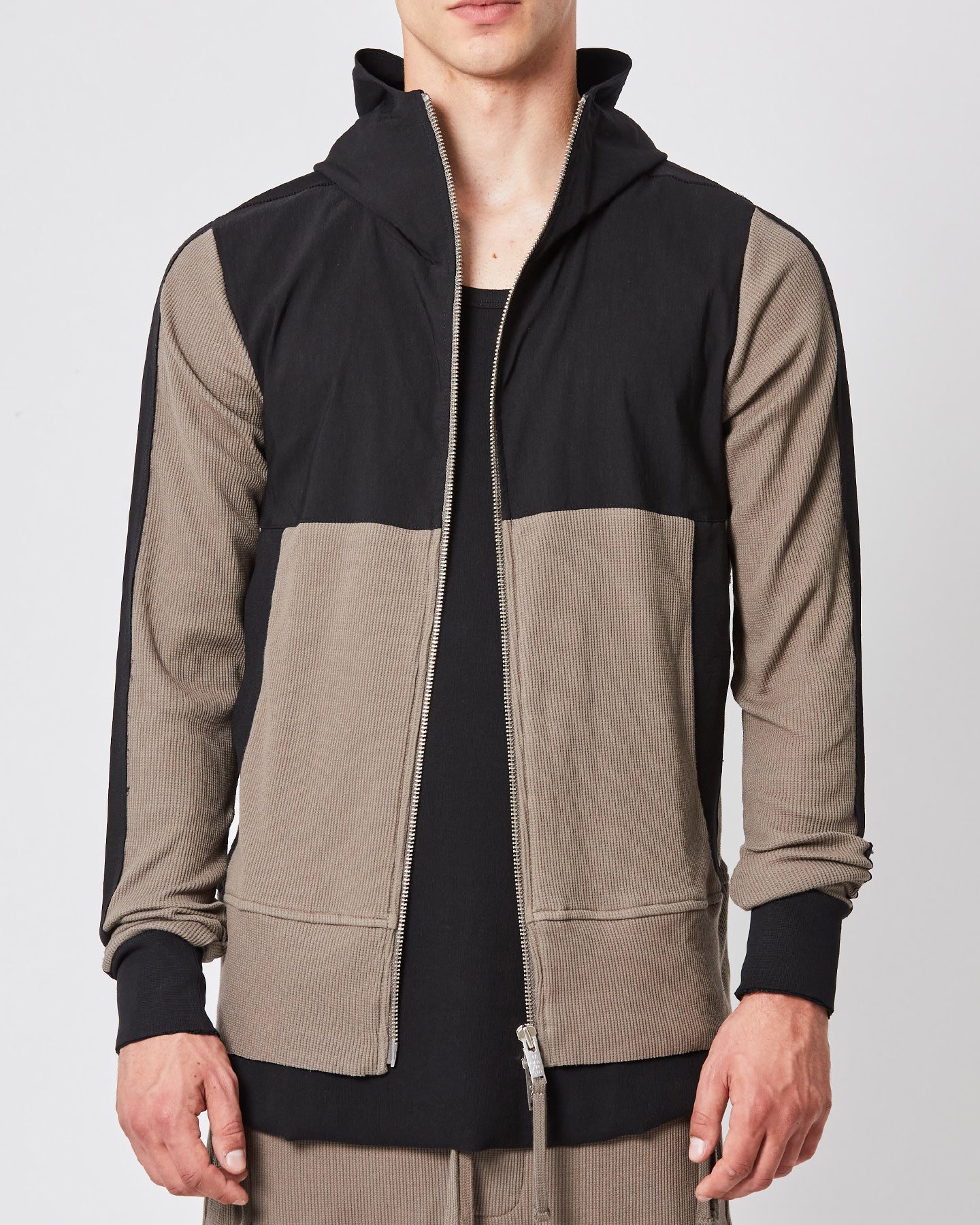 Viscose Linen Waffle Knit Zip Hoody by Thom Krom | Shop Unaltd NYC