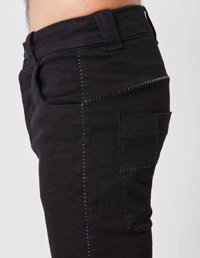 THOM KROM STRETCH DENIM SLIM PANT 23 - BLACK