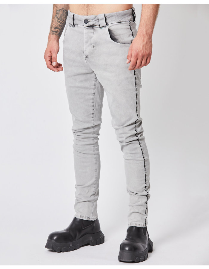 THOM KROM STRETCH DENIM SLIM PANT 23 - CEMENT