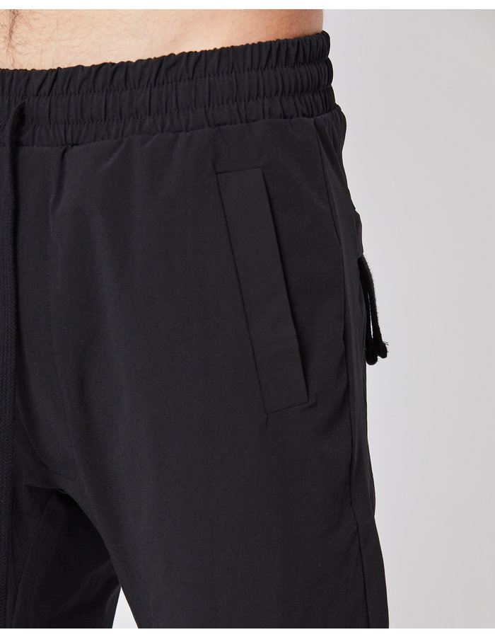 THOM KROM STRETCH NYLON DROP CROTCH JOGGER - BLACK