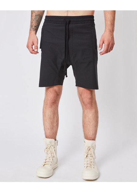 THOM KROM COTTON STRETCH ZIP POCKET SHORTS - BLACK