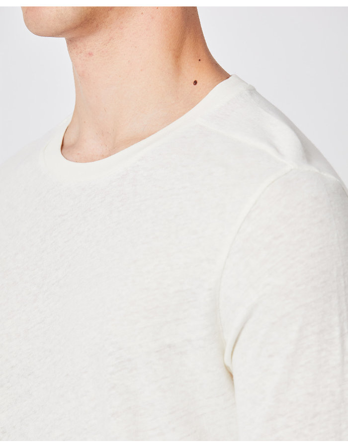 THOM KROM LINEN & COTTON FITTED LONGSLEEVE - OFF WHITE