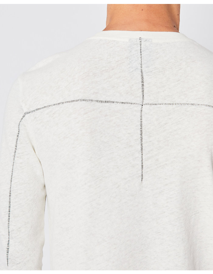 THOM KROM LINEN & COTTON FITTED LONGSLEEVE - OFF WHITE