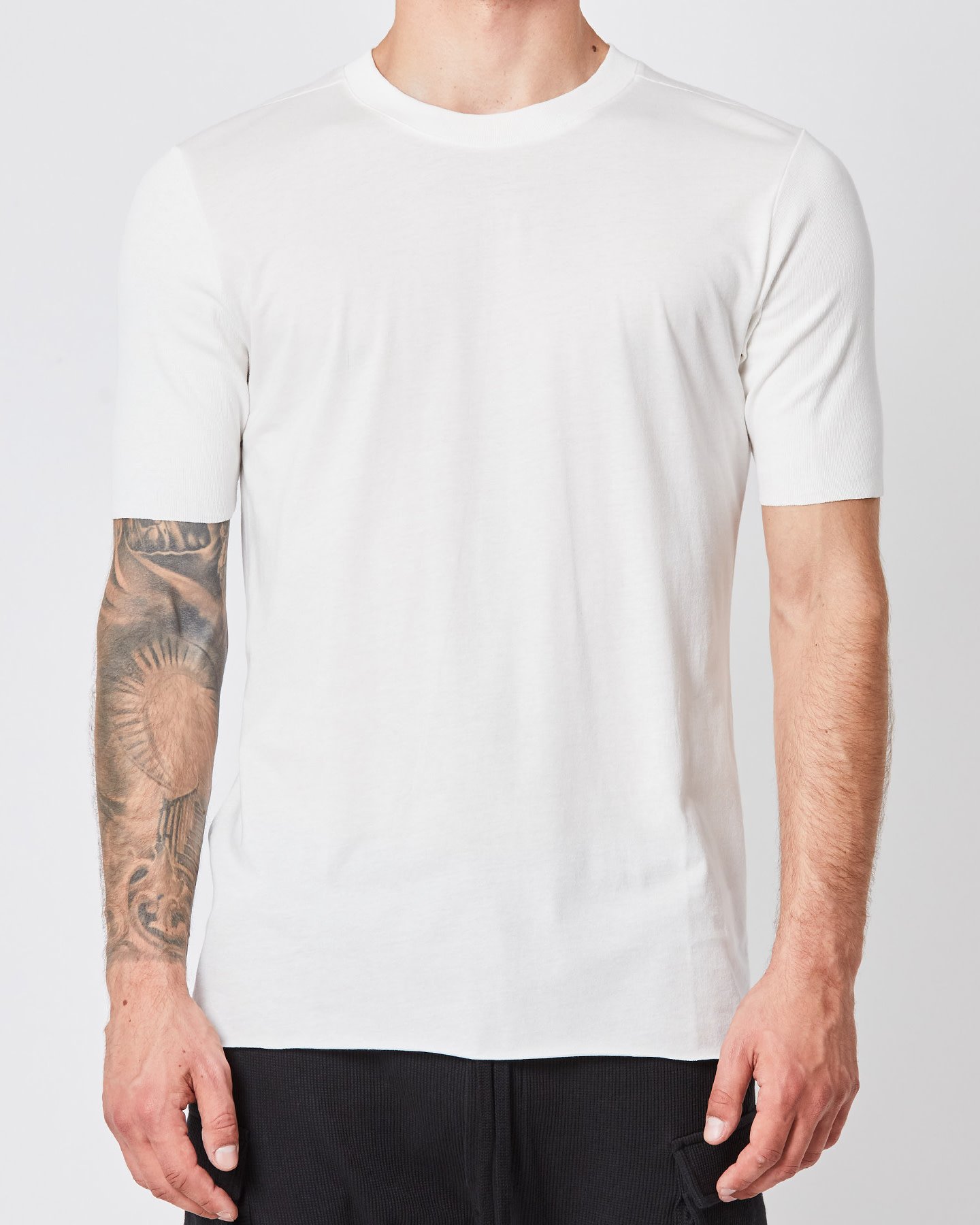Fitted Ribbed Tee, C Logo